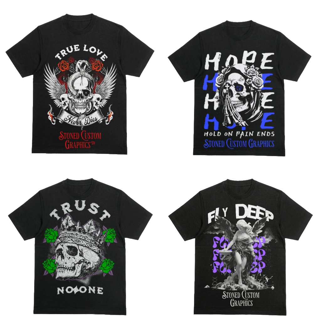 Stoned Custom Graphic  T-Shirts