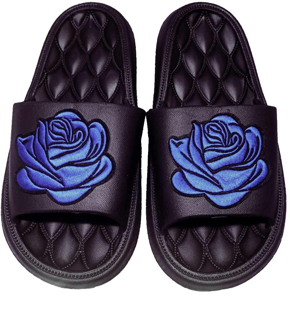 Black Slides with Rose