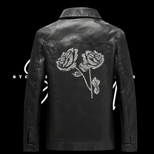 Rhinestone Faux Leather Jackets