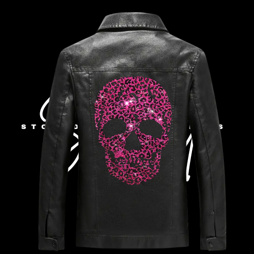 Rhinestone Faux Leather Jackets