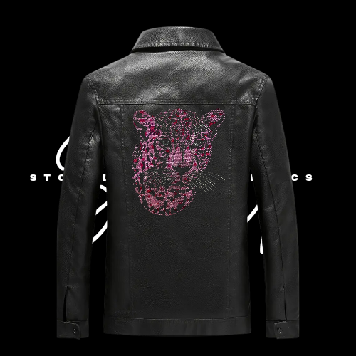 Rhinestone Faux Leather Jackets